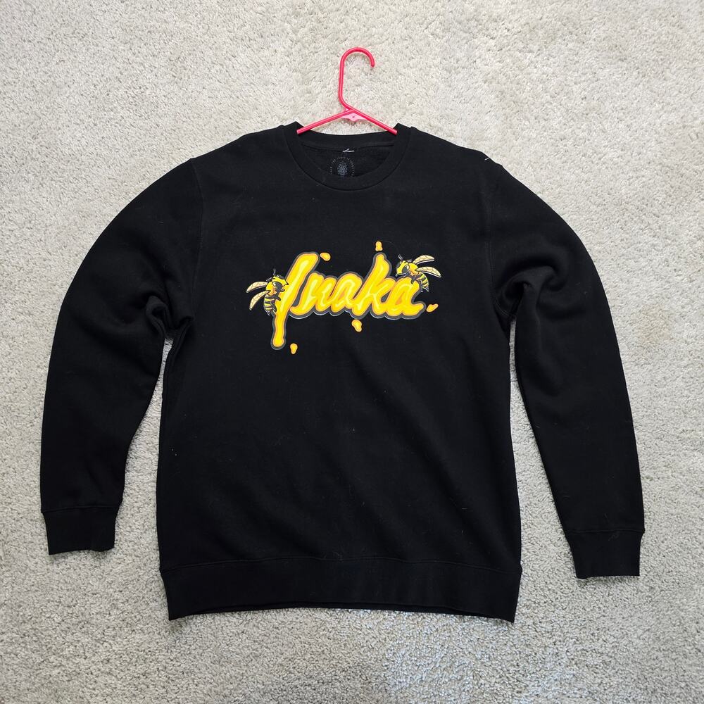 Inaka Power Mens Gym workout Sweater Bee Wasps Crewneck large Rare Y2K USA Clean